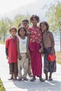 Poor nepalese chidren on the street in a Himalayan village, Nepal