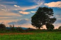 Himalayan mountains range from morni hills, Haryana, India Royalty Free Stock Photo