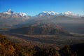 Himalayan mountains from Sarangkot Royalty Free Stock Photo
