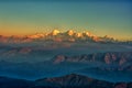 Himalayan mountains view from Mt. Shivapuri