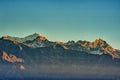 Himalayan mountains view from Mt. Shivapuri