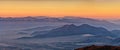 Himalayan mountains view from Mt. Shivapuri