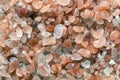 Himalayan Pink rock Salt Background, selective focus close-up Royalty Free Stock Photo