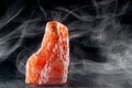 Himalayan pink rock salt crystal. Healthy eating mineral rich superfood