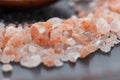 Himalayan pink rock salt crystals Royalty Free Stock Photo