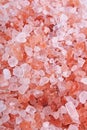 Himalayan pink rose colored natural salt. Himalayan salt crystals texture pattern as background. Healthy salt from