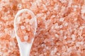 Himalayan pink salt in bowl on the table