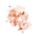 Himalayan pink salt raw crystals Isolated on White Background Royalty Free Stock Photo