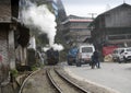 Himalayan Queen heritage train chugging in hills of Darjeeling, West Bengal