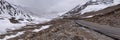 Himalayan roads of Ladakh around snow Royalty Free Stock Photo