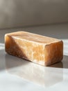 A Himalayan salt block on a reflective surface. Royalty Free Stock Photo
