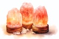 Himalayan salt lamp for relaxation self care background