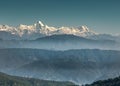 Himalayan view from Kausani overlooking the entire range Royalty Free Stock Photo