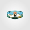 Himalayan yeti vintage adventure outdoor logo design illustration