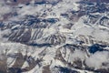 Himalayas aerial view Royalty Free Stock Photo