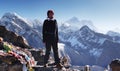 Himalayas, Gokyo Summit Trail, Khumbu Everest Region Royalty Free Stock Photo