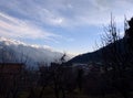 Beautiful View of Himalyan Range during Sunset