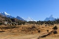 Himalayas mountain range in Sagarmatha National. Royalty Free Stock Photo