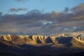 Himalayas mountain at sunrise along Manali - Leh highway. Ladakh, India. Dawn in the Himalayan mountains Royalty Free Stock Photo