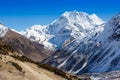 Himalayas mountains in sunlight