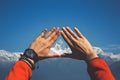 Himalayas in your hands Royalty Free Stock Photo