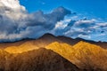 Himalayas Zanskar range on sunset