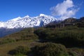 Himalchuli and Boudha himal from Gorkha Nepal Royalty Free Stock Photo