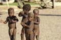 Himba kids in Namibia Royalty Free Stock Photo