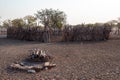 Himba Village - Fireplace for the Sacred Ancestral Fire and Cattle Enclosure