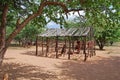 Himba village with traditional huts near Etosha National Park in Namibia