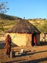 Himba woman and child