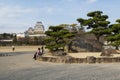 Himeji Castle and the sign at the entrance, Kansai, Japan