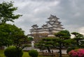 Himeji Castle algo known as White Egret Castle or White Heron Castle, in a spring rainy day. Japan Royalty Free Stock Photo