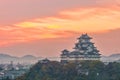 Himeji Castle in the autumn in Japan Royalty Free Stock Photo