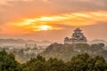 Himeji Castle in the autumn in Japan Royalty Free Stock Photo