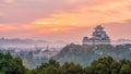 Himeji Castle in the autumn in Japan Royalty Free Stock Photo