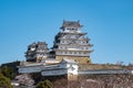 Himeji Castle in blue sky in Himeji city, Hyogo prefecture of Japan Royalty Free Stock Photo