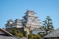 Himeji Castle in blue sky in Himeji city, Hyogo prefecture of Japan Royalty Free Stock Photo