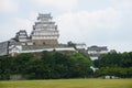 Himeji Castle on blue sky