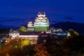 Night view of himeji castle in hyogo, japan Royalty Free Stock Photo
