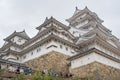 Himeji Castle in Japan, also called the white Heron castle Royalty Free Stock Photo