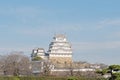 Himeji Castle in Japan, also called the white Heron castle - UNE Royalty Free Stock Photo