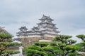 Himeji Castle in Japan, also called the white Heron castle Royalty Free Stock Photo