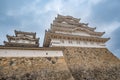 Himeji Castle in Japan, also called the white Heron castle Royalty Free Stock Photo