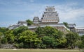 Himeji Castle with Park on a clear, sunny day with many green. Himeji, Hyogo, Japan, Asia