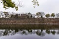 Himeji castle with river