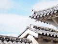 Himeji castle roof Japanese culture style Royalty Free Stock Photo