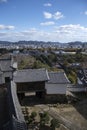 Aerial view of Himeji residence downtown from Himeji castle in Hyogo, Japan Royalty Free Stock Photo