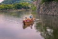 Himeji - June 02, 2019: Boat tour near the iconic Himeji Castle in the region of Kansai, Japan Royalty Free Stock Photo