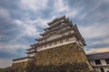 Himeji - June 02, 2019: Iconic Himeji Castle in the region of Kansai, Japan